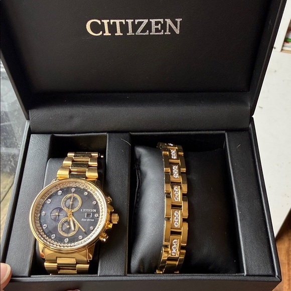 Citizen Other - Citizen Gold and Black Chronograph Watch Set